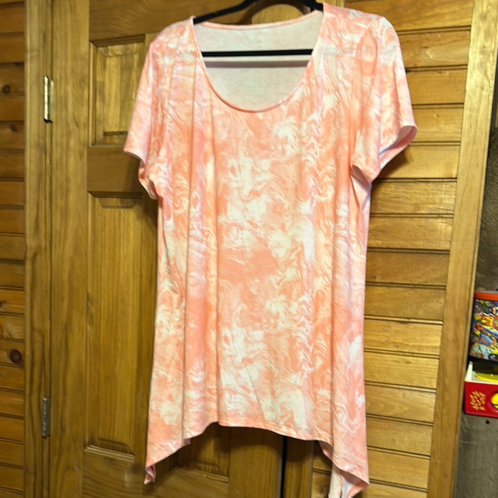 Soma Orange Asymmetrical Tunic Blouse